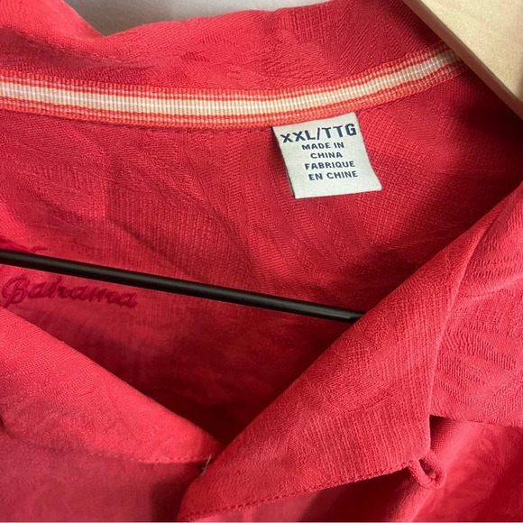 Tommy Bahama Red Silk Button Down Shirt - Picture 2 of 3